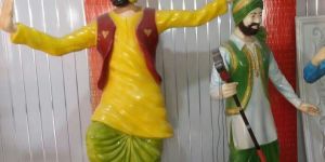 Fiberglass Punjabi Dancing Statue