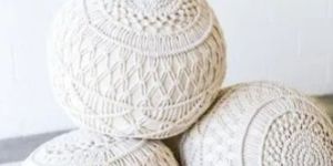 Cotton Crochet Pouf