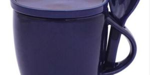 Ceramic Milk Mug with Spoon