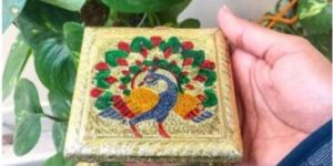 Peacock Design Pooja Chowki