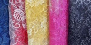 Embroidered Lycra Net Fabric