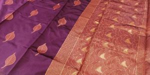 Pure Copper Zari Silk Weaving Saree
