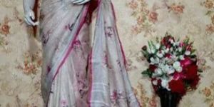 Digital Printed Linen Saree