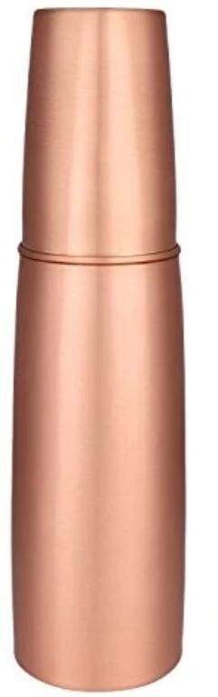 Copper Water Bottle with Glass Top