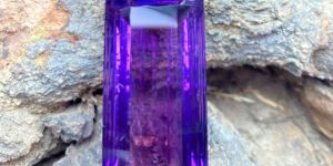 Concave Cut Amethyst Baguette Loose Gemstones