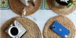 Solid Jute Round Mat