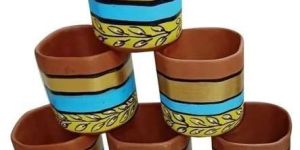 Printed Terracotta Tea Cup