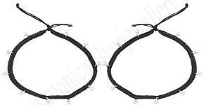 Black Thread Silver Anklet