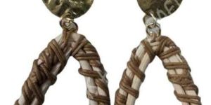 Lightweight Geometric Rattan Dangle Earrings