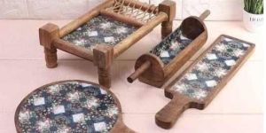 Rectangular Wood Breakfast Serving Tray