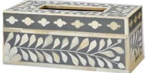 Bone Inlay Tissue Box