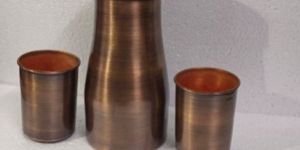 Plain Kalash Copper Pot Set