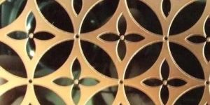 Gold Mirror Etched Stainless Steel Sheet