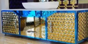 Stainless Steel Gold Design Counter Sheet