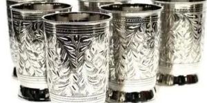 Silver Plated Brass Water Glass Set