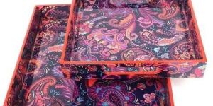 Wooden Designer Tray Set