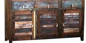 Shutter Triple Door Wooden Sideboard