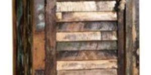 Shutter Wooden Tower Cabinet