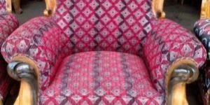 Brown Wooden Sofa Set