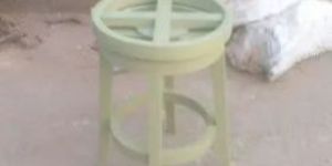 Green Round Wooden Chair