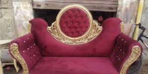 Red Velvet Wedding Tent Sofa