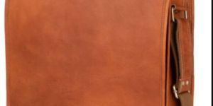 Plain Brown Full Flap Cover Messenger Bag