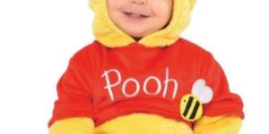 Kids Pooh Jumpsuit Costume with Cap