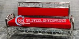 Three Seater Stainless Steel Sofa
