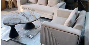 Rose Gold SS 304 Frame Lining Modern Sofa