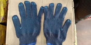 Knitted Cotton Dotted Gloves