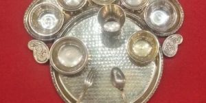 Brass Dinner Thali Set