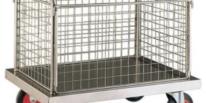 Stainless Steel Wire Cage Trolley