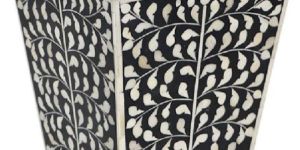 Bone Inlay Trash Can