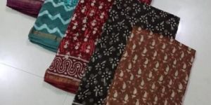 Hand Block Printed Chanderi Silk Saree