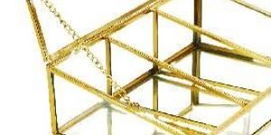 Metal Glass Jewellery Box