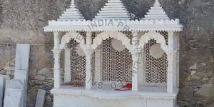 Rectangle White Carved Marble Temple