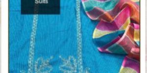 Embroidered Cotton Suit with Kota Doria Dupatta
