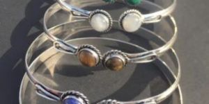 Two Stone Cuff Bangle