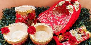 Ukhal Musal Chajhla and Wooden Katori Set