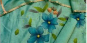 Hand Painted Chanderi Fabric