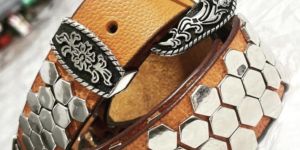 Mens Studded Leather Belt