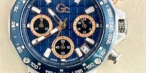 GC Blue Chronograph Steel Bracelet Watch