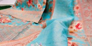 Party Wear Designer Tussar Ghicha Silk Saree