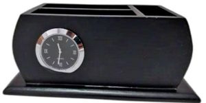 Table Clock Pen Stand