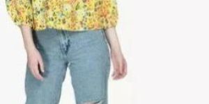 Cotton Printed Puff Sleeve Top
