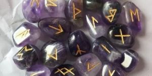 Amethyst Rune Agate Stone