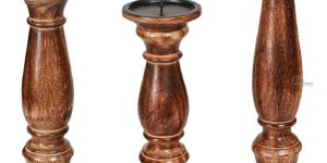 Wooden Candle Holders