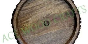 Wooden Round Ashtray