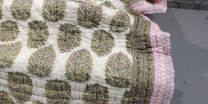 Floral Cotton Screen Print Blanket