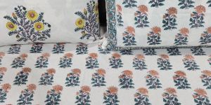 Indian Cotton Hand Block Bed Sheet